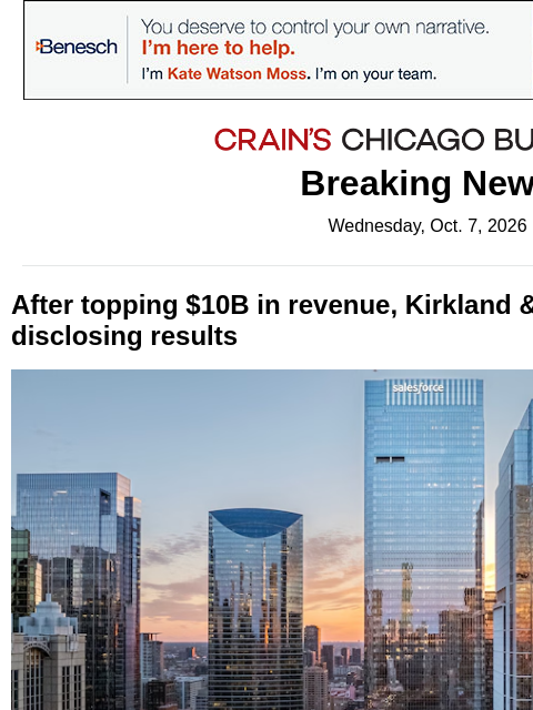 crainalerts newsletter: Kirkland & Ellis to go dark on financial disclosur...
