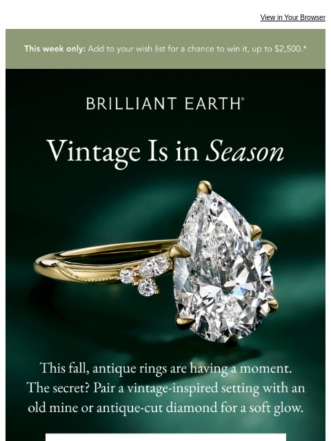 brilliantearth newsletter: Old-school charm made modern