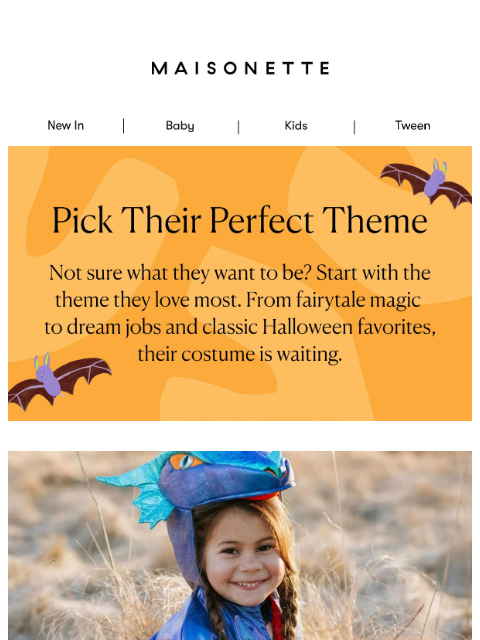 maisonette newsletter: 5 Halloween Themes. 1 Perfect Costume.