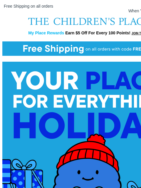 childrensplace newsletter: Holiday is HERE! ✨🎄
