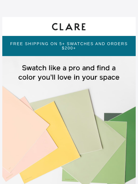 clare newsletter: 3 tips for picking your perfect paint color.