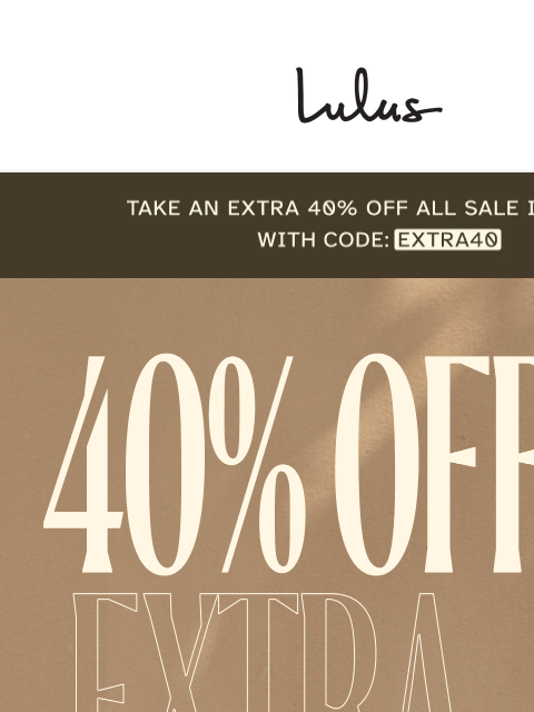 Save up to 70% on sale styles with code EXTRA40. xoxo Lulus ͏ ‌ ͏ ‌ ͏ ‌ ͏ ‌ ͏ ‌ ͏ ‌ ͏ ‌ ͏ ‌ ͏ ‌ ͏ ‌ ͏ ‌ ͏ ‌ ͏ ‌ ͏ ‌ ͏ ‌ ͏ ‌ ͏ ‌ ͏ ‌ ͏ ‌ ͏ ‌ ͏ ‌ ͏ ‌ ͏ ‌ ͏ ‌ ͏ ‌ ͏ ‌ ͏ ‌ ͏ ‌ ‌ ͏ ‌ ͏ ‌ ͏ ‌ ͏ ‌ ͏ ‌ ͏ ‌ ͏ ‌