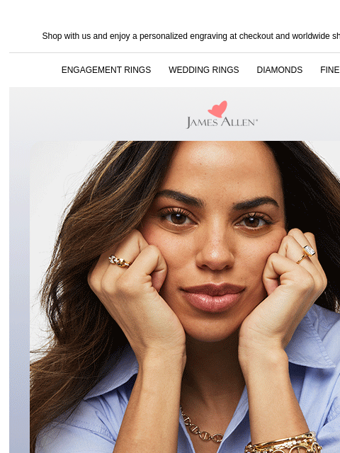 Did we mention it's sitewide?? Shop with us and enjoy a personalized engraving at checkout and worldwide shipping for FREE ENGAGEMENT RINGS WEDDING RINGS DIAMONDS FINE JEWELRY James Allen Back. On.