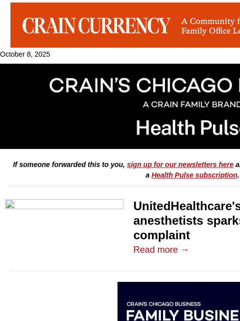 crainalerts newsletter: Insurer cut intensifies battle over APPs