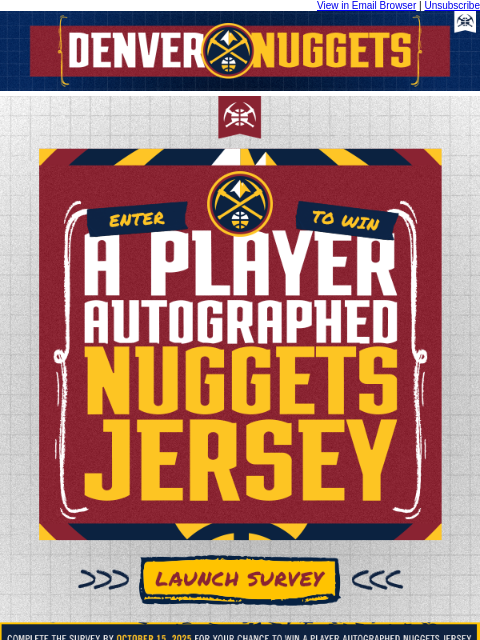 thedenvernuggets newsletter: Enter for Your Chance to Win an Autographed Nugget...