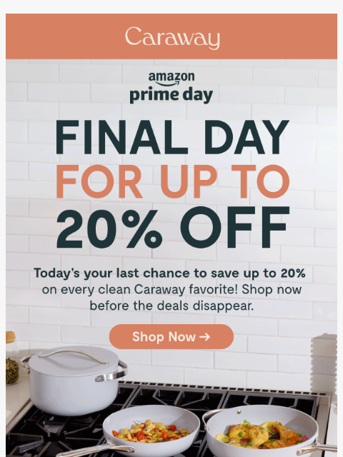 carawayhome newsletter: ⏰ Your Final Day to Save 20%