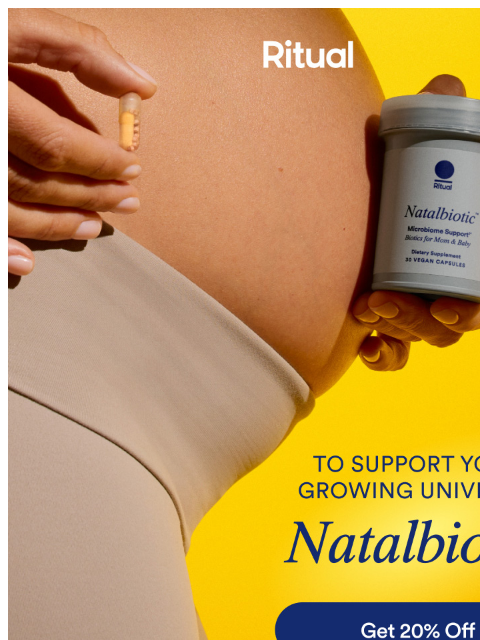 ritual newsletter: Meet Natalbiotic: Biotics for mom & baby*
