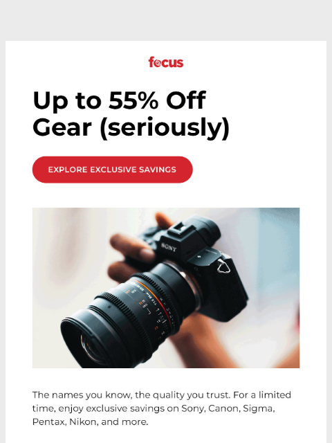 focuscamera newsletter: Final hours: Up to 55% Off ends soon ⏰