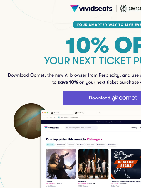 vividseats newsletter: Vivid Seats π€ Perplexity