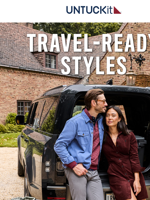 untuckit newsletter: Fall Travel-Ready Styles ✈️