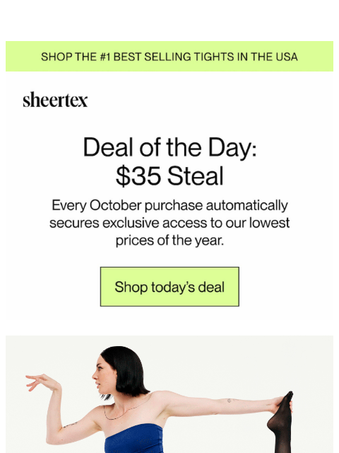 sheertex newsletter: Your first October deal is here