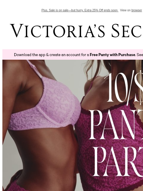 victoriassecret newsletter: Final Hours: 10/$40 Panties Ends Soon