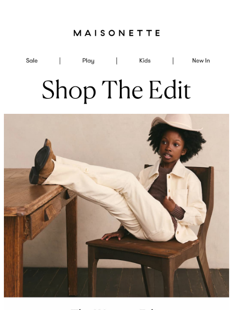 maisonette newsletter: The Fall Trend Edit: Western, Preppy, Sporty