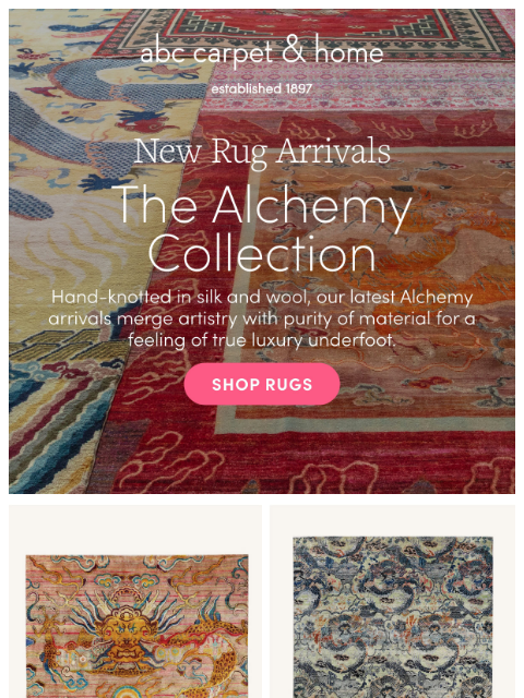 abchome newsletter: New Alchemy Rugs have Arrived💫