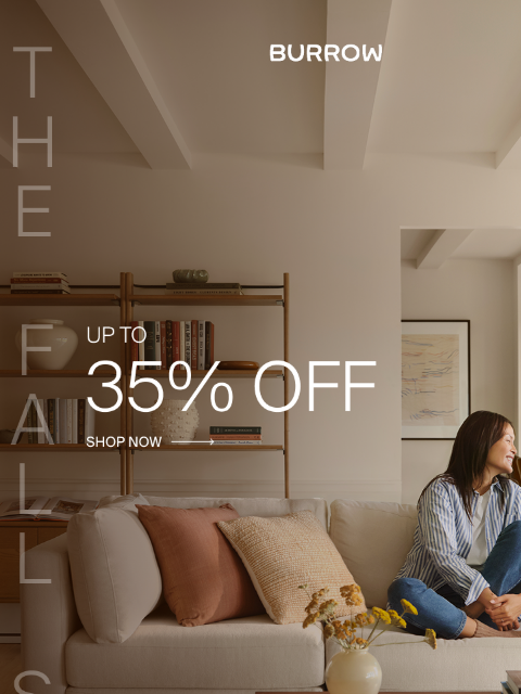 burrow newsletter: Big savings. Better lounging.