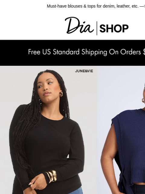 dia newsletter:  What's Trending RN in Tops 🤎