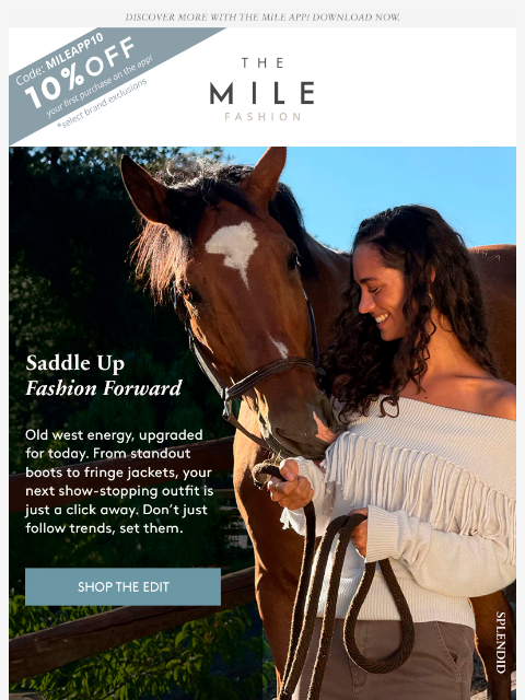 orchardmile newsletter: Boots, Fringe & Major Energy