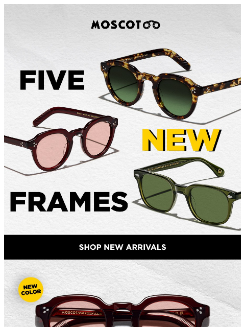 moscot newsletter: 5 NEW Frames!