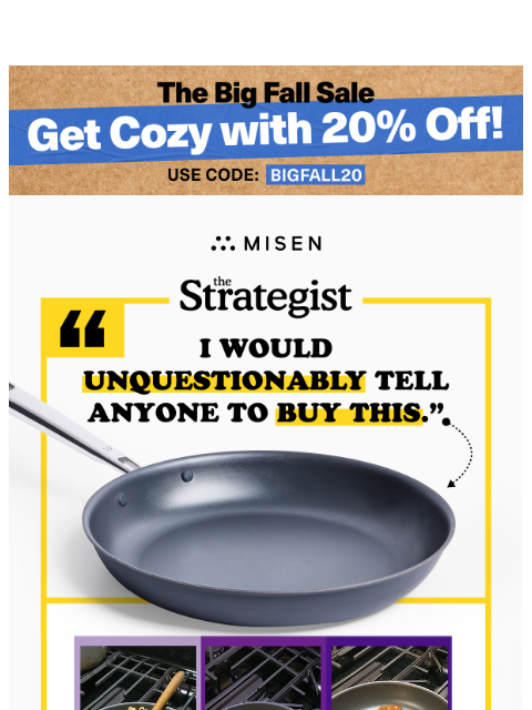 misen newsletter: Why The Strategist Loves Carbon Nonstick™