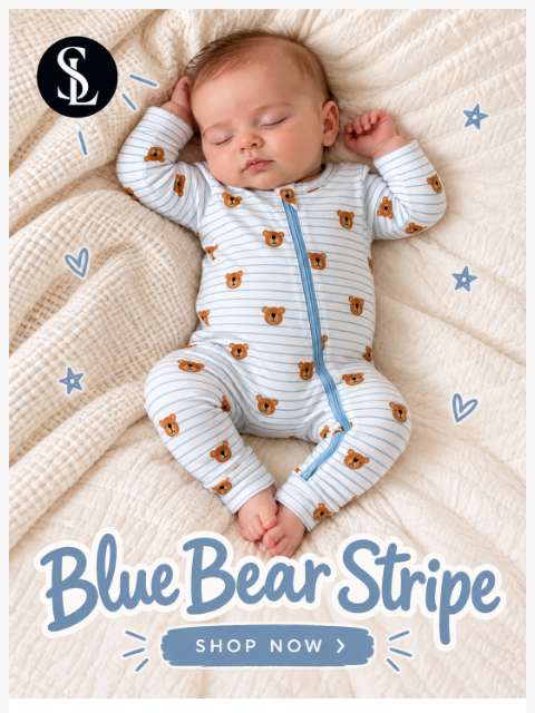 spearmintlove newsletter: Meet Blue Bear Stripe 🩵🐻