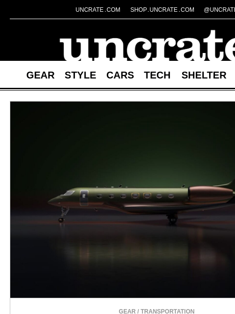 uncrate newsletter: Not A Garage x Nigo Gulfstream G500 Private Jet & ...