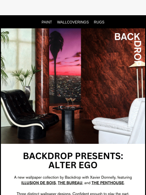 backdrophome newsletter: IT'S HERE: ALTER EGO WITH XAVIER DONNELLY
