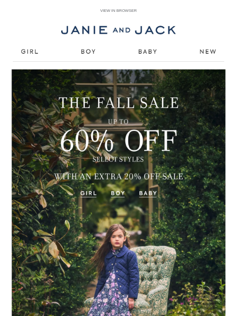 janieandjack newsletter: New to sale + an extra 20% off