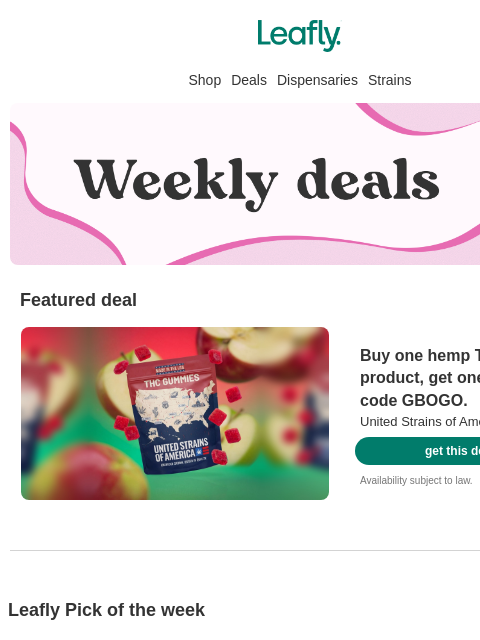 leafly newsletter: Boost your weekend stash 🔋
