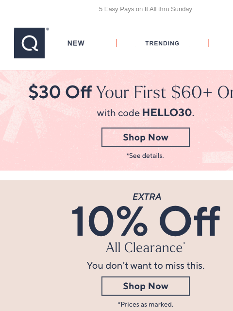 qvcemail newsletter: Self-Care Starts with Tommie Copper + Get $30 Off