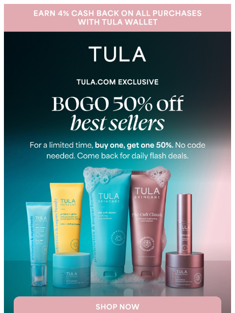 tula newsletter: 30% off A+ Renewal
