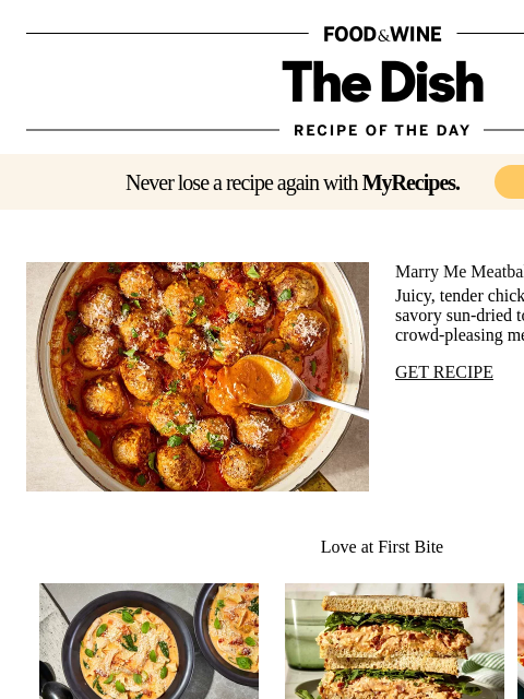foodandwine newsletter: Marry Me Meatballs