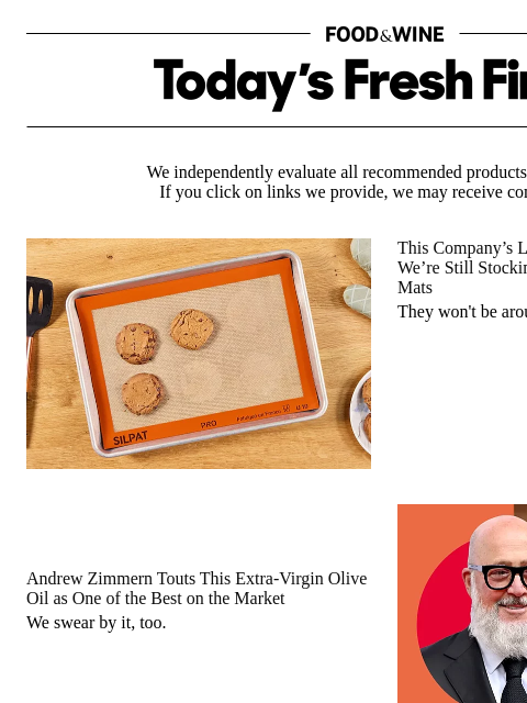 foodandwine newsletter: Andrew Zimmern Swears This Olive Oil Is One of the...