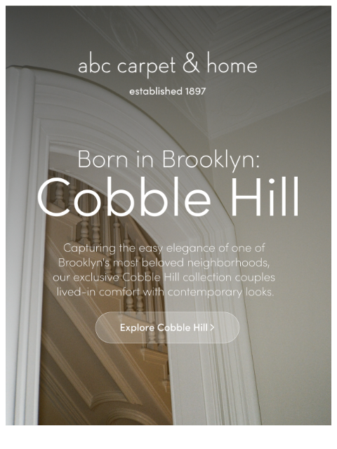 abchome newsletter: Brand Spotlight: Cobble Hill