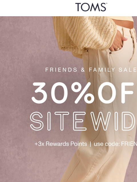 toms newsletter: Meet Your New Fall Favorite — Now 30% Off 🎀