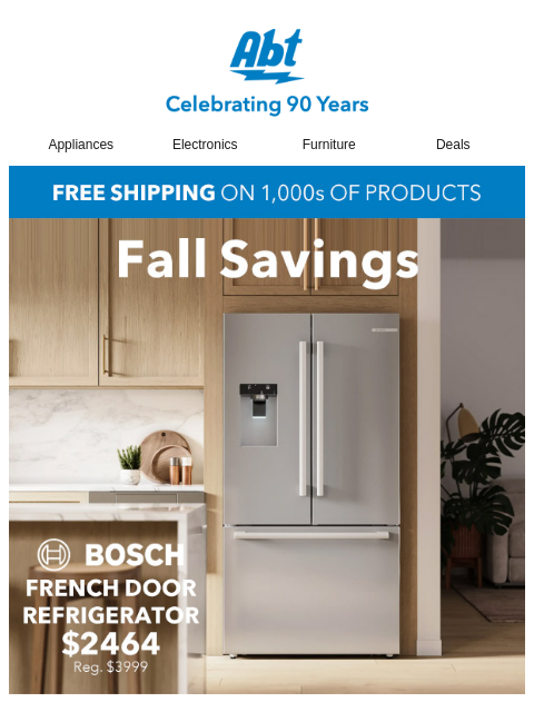 abt newsletter: Final Day — Fall Savings End Tonight