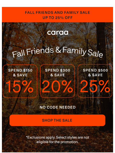 caraa newsletter: The Friends & Family Sale Starts Now