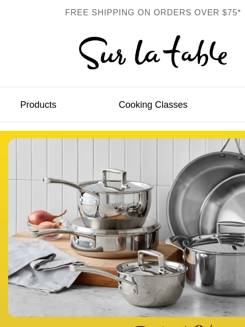 surlatable newsletter: Up to 65% off: Cookware flash sale is on ⚡