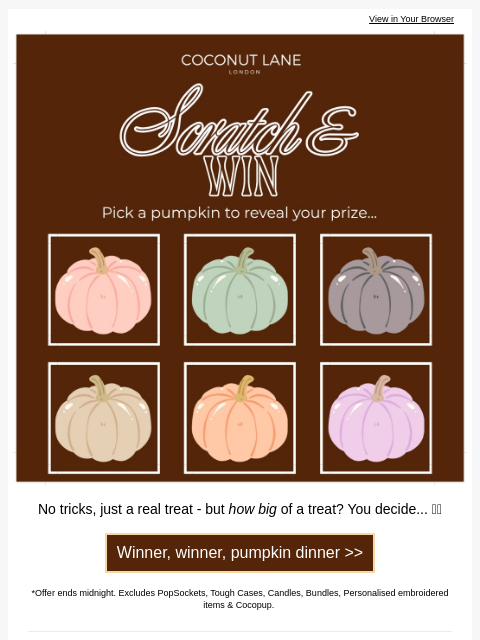 coconut-lane newsletter: Scratch & WIN 🪙🎟️✨