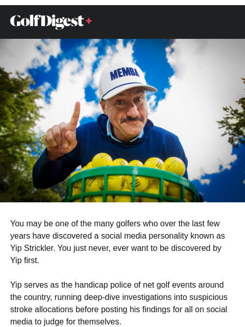 golfdigest newsletter: Meet the Sandbagger Sheriff