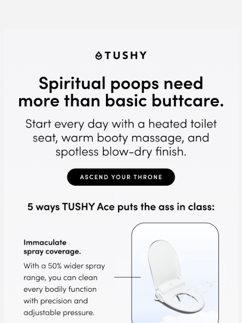 hellotushy newsletter: Do you surrender to a higher power when you poop?