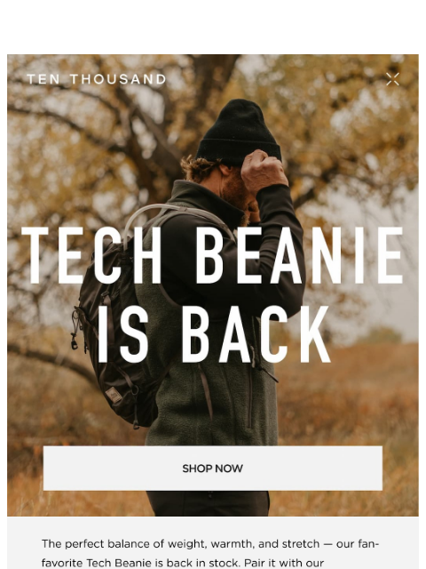 tenthousand newsletter: The Best Beanie. Period.