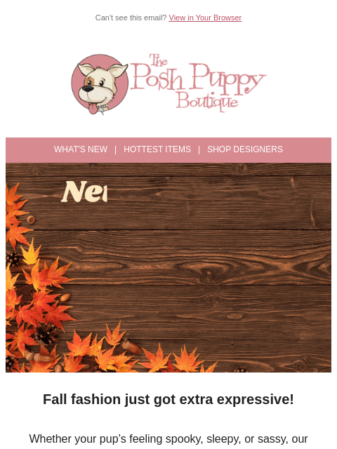 poshpuppyboutique newsletter: New PJs & Tanks That Match Your Pup’s Mood 🎃💤