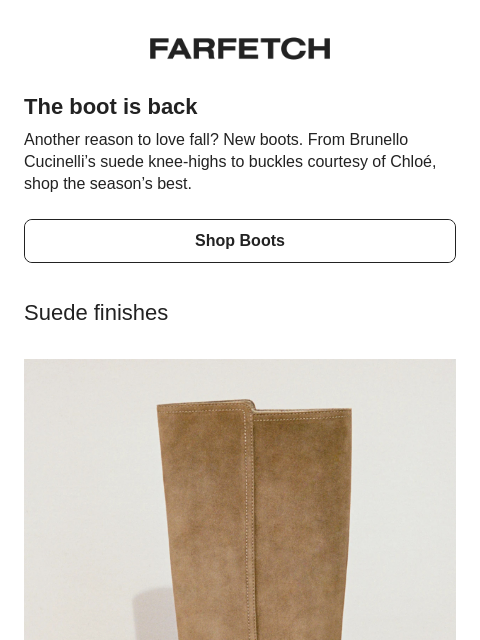 farfetch newsletter: Ready for new-season boots?