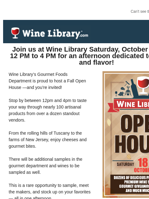 winelibrary newsletter: Stop by this Saturday to sample 4 new releases! Pl...