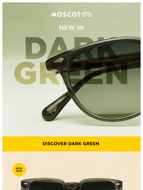 moscot newsletter: The Dark Green Edit