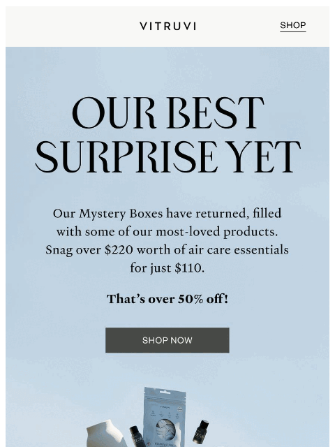 vitruvi newsletter: Mystery Boxes Are BACK And Better Than Ever ๐ฆ