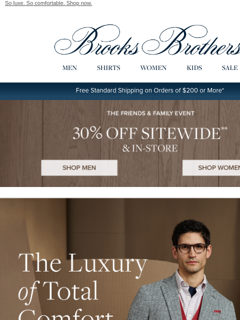 brooksbrothers newsletter: It’s all 30% off: soft tailoring, elevated layers