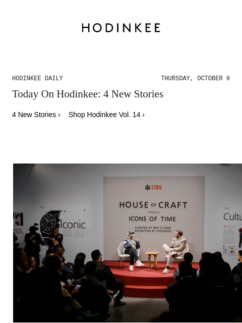 hodinkee newsletter: Hodinkee Daily | 10/09/2025