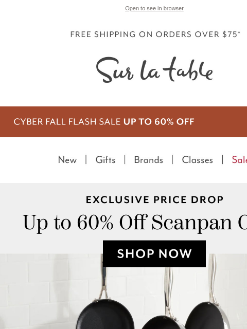 surlatable newsletter: Exclusive Price Drop: Scanpan CSP+