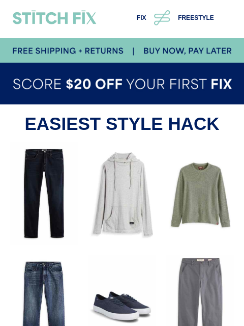 stitchfix newsletter: Your closet needs new material